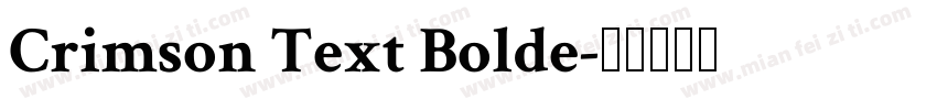 Crimson Text Bolde字体转换